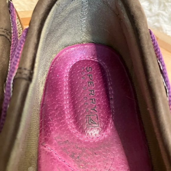 Sperry Tan and Brown Boat Shoes Top Siders Flats Comfortable Loafers Size 9.5 - Picture 4 of 9